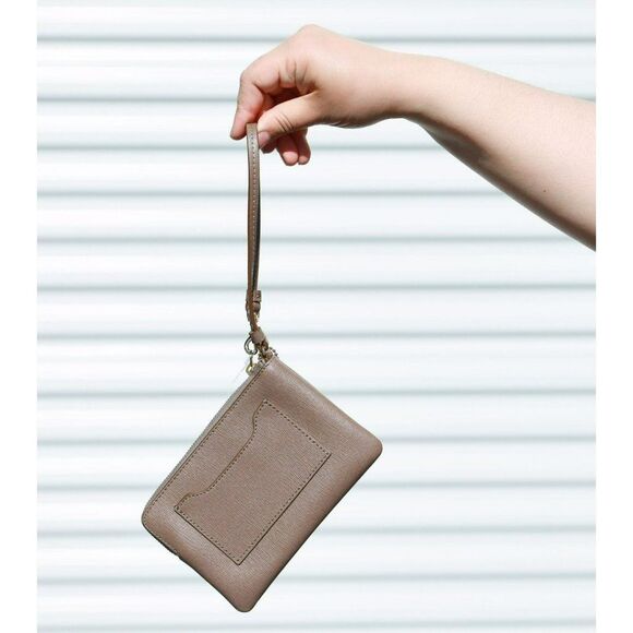 NEW Coach Saffiano Leather L-Zip Card Phone Wristlet Light Slit - Picture 2 of 10